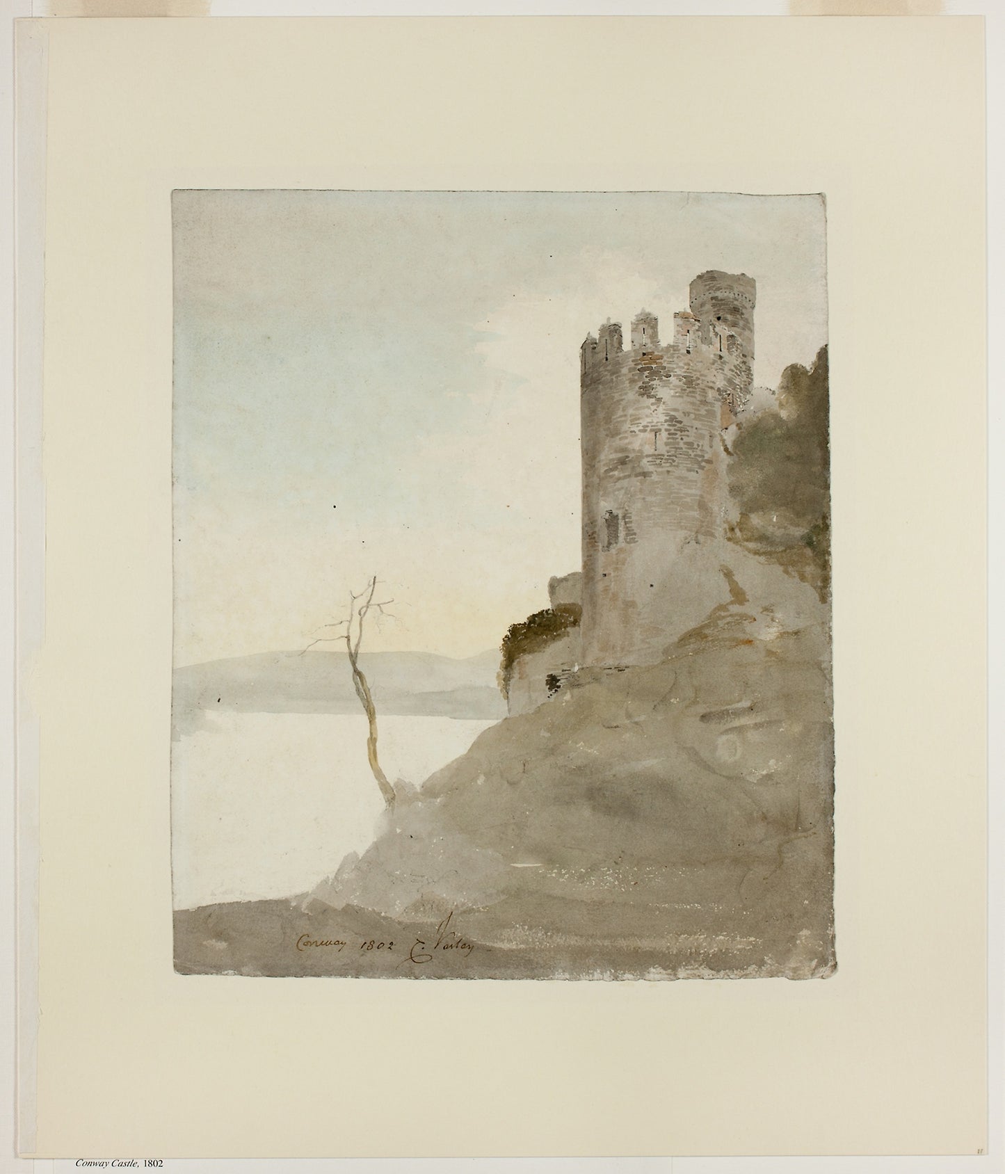 Conway Castle -  Cornelius Varley,  Poster Print Wall Art