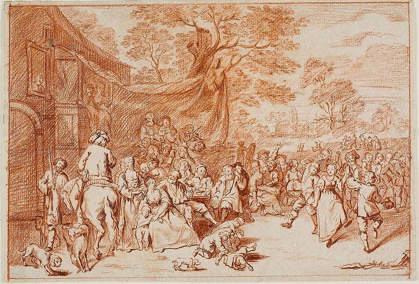 Village Festival -  Follower of David Teniers the Younger,  Poster Print Wall Art