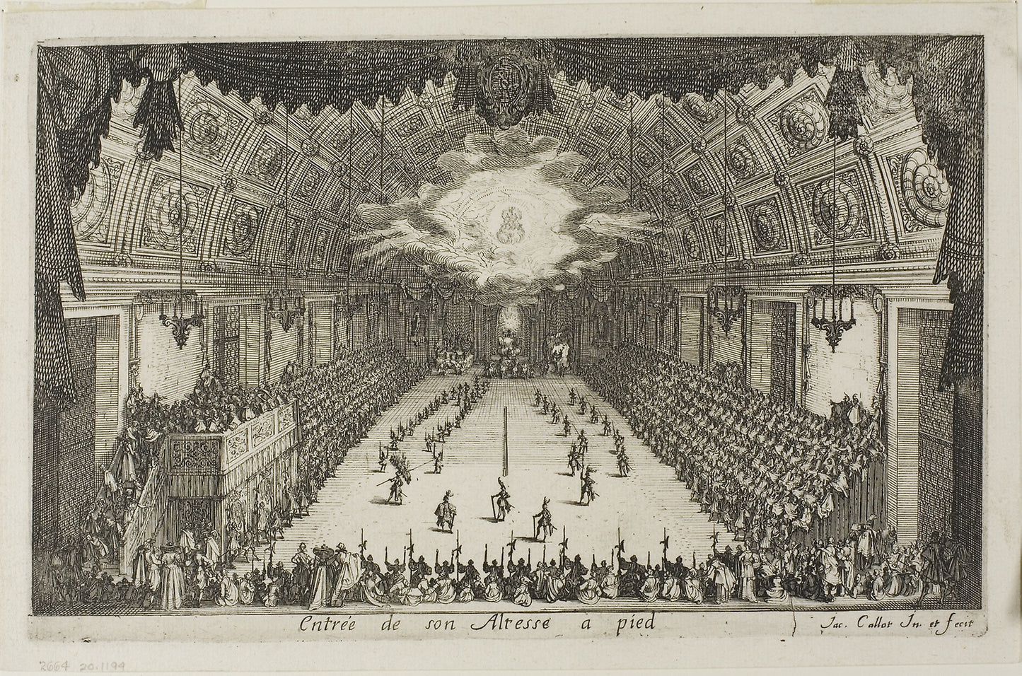 Entry of His Highness on Foot, from The Combat at the Barrier -  Jacques Callot,  Poster Print Wall Art