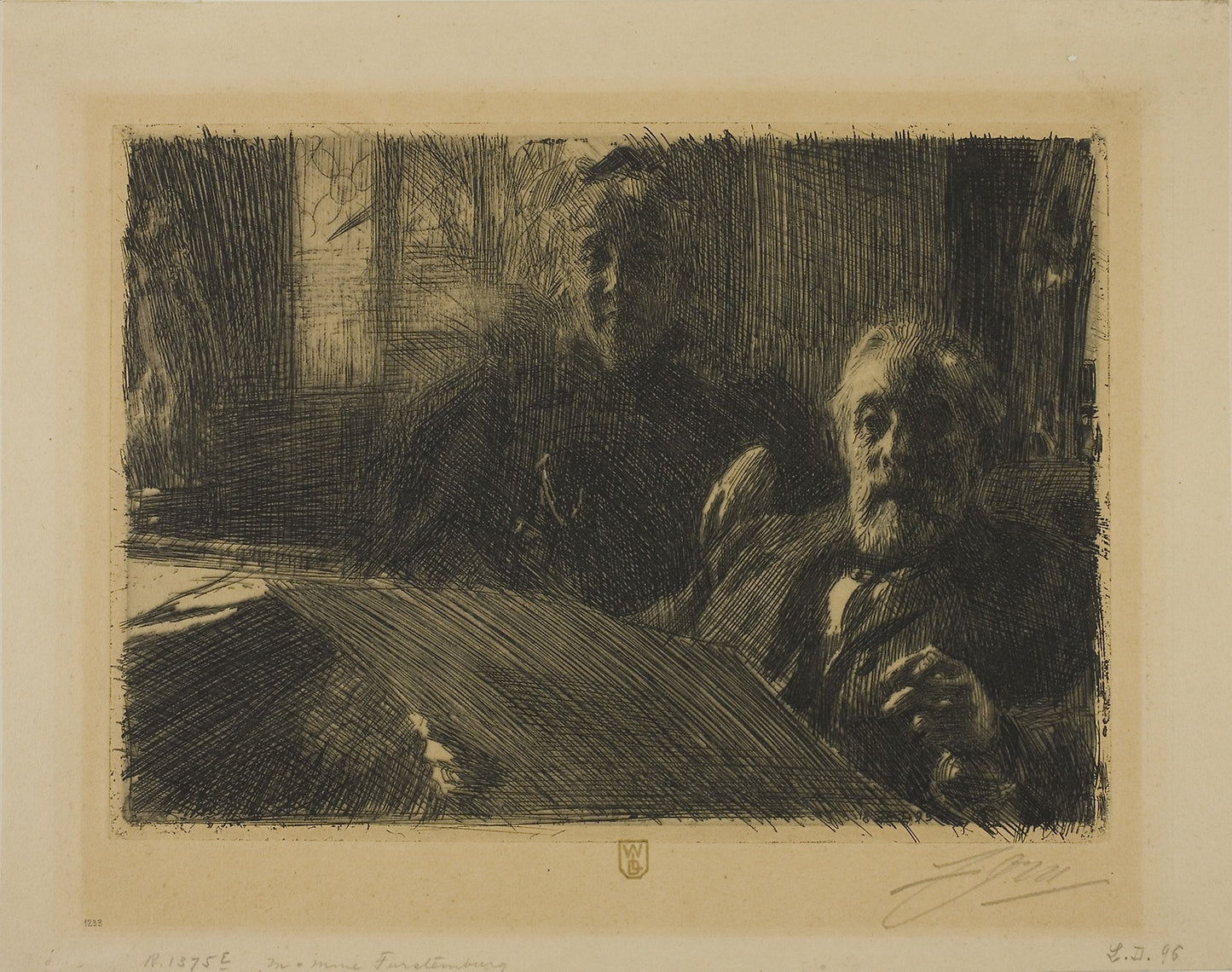 Mr. and Mrs. Fürstenberg -  Anders Zorn,  Poster Print Wall Art