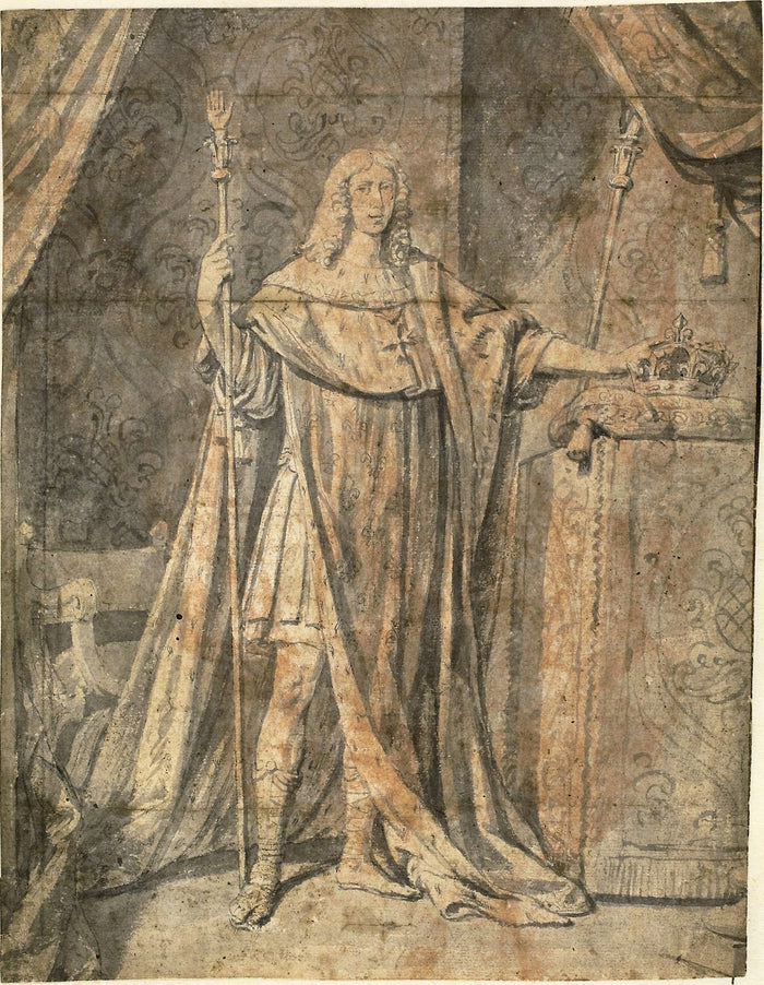 Portrait of Louis XIII: Philippe de Champaigne,16x12