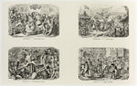 January – New Year's Eve from George Cruikshank's Steel Etchings to The Comic Almanacks: 1835-1853 (top left): George Cruikshank (English, 1792-1878),16x12"(A3) Poster