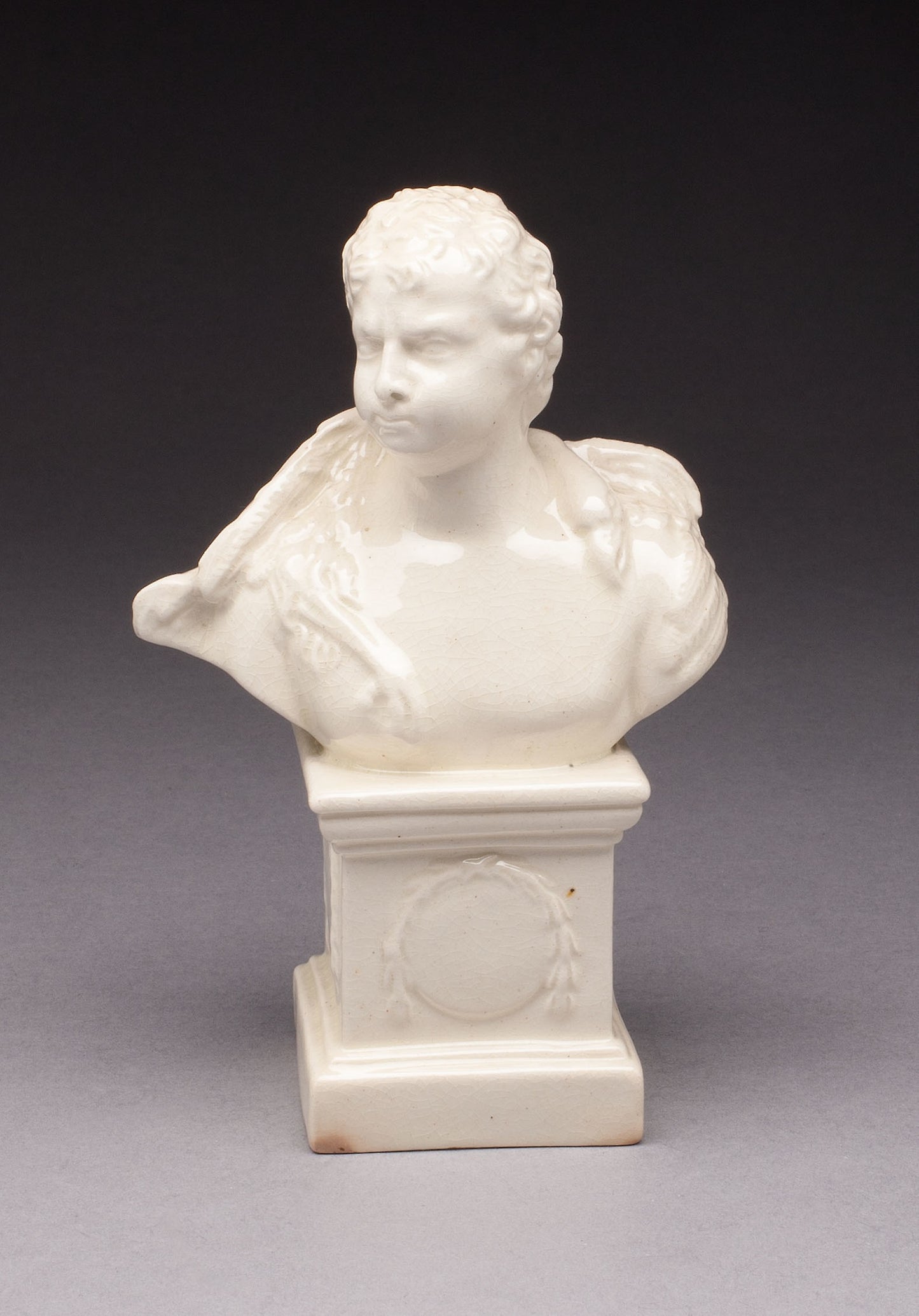 Bust of a Man Draped with a Swan -  Leeds Pottery,  Poster Print Wall Art