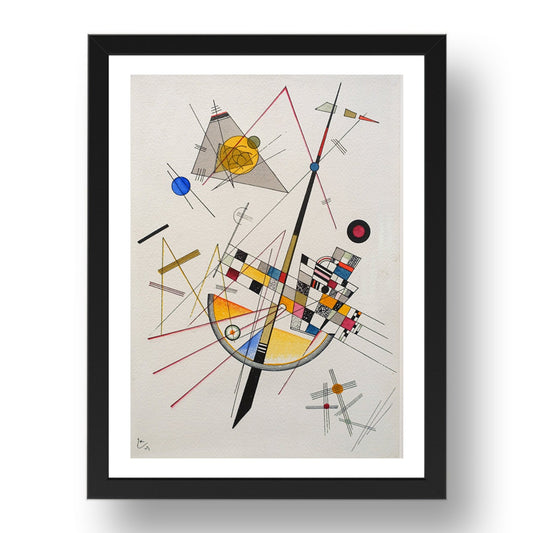 Delicate Tension 1923 by Wassily Kandinsky, 17x13" Frame