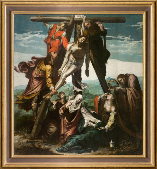 Denscente de croix, vintage artwork by Pedro de Campaña, A3 (16x12") Poster Print