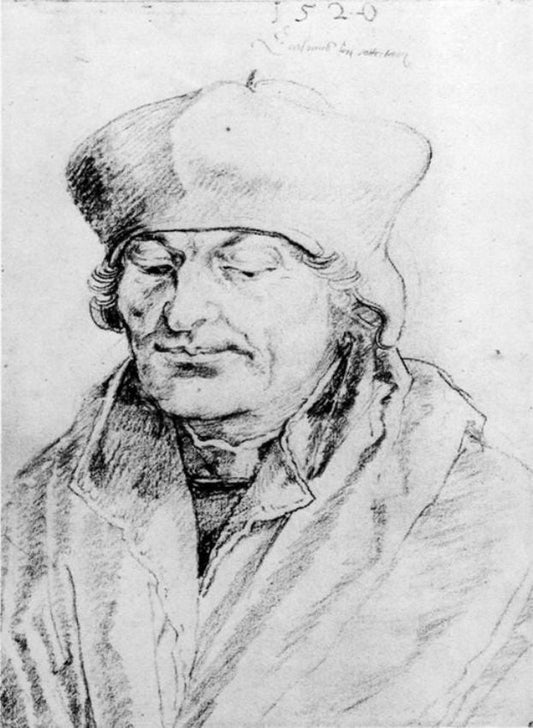 Desiderius Erasmus of Rotterdam, vintage artwork by Albrecht Dürer, A3 (16x12") Poster Print