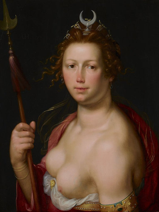 Diana as Goddess of the Hunt, vintage artwork by Cornelis van Haarlem, A3 (16x12") Poster Print