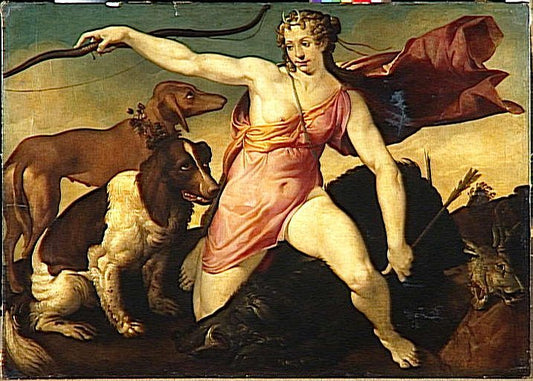 Diana hunting, vintage artwork by Bartolomeo Passarotti, A3 (16x12") Poster Print