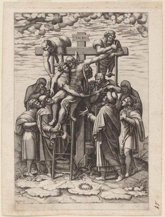 Diana Scultori:The Descent from the Cross,16x12"(A3) Poster