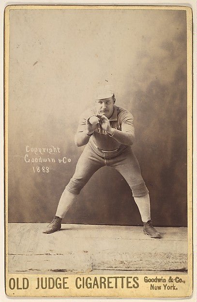 :Dick Buckley Indianapolis from the series Old Judge Cigarettes 1888, vintage artwork, 16x12"(A3) Poster Print