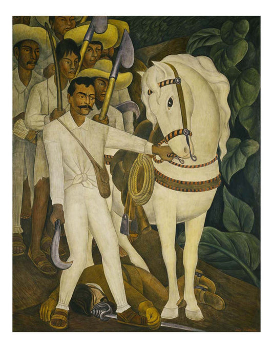 Diego Rivera - Agrarian Leader Zapata, 16x12" (A3) Poster Print