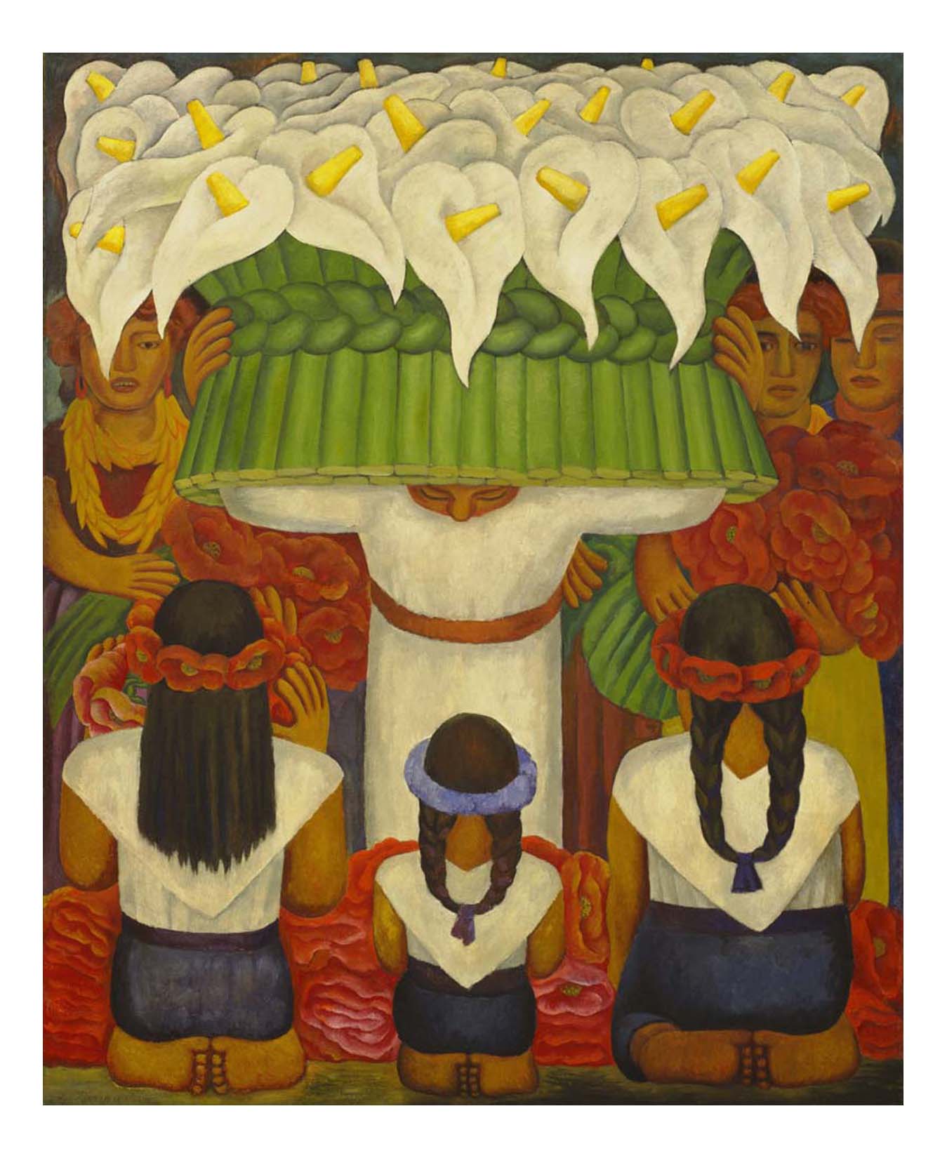 Diego Rivera - Flower Festival Feast of Santa Anita, 16x12" (A3) Poster Print