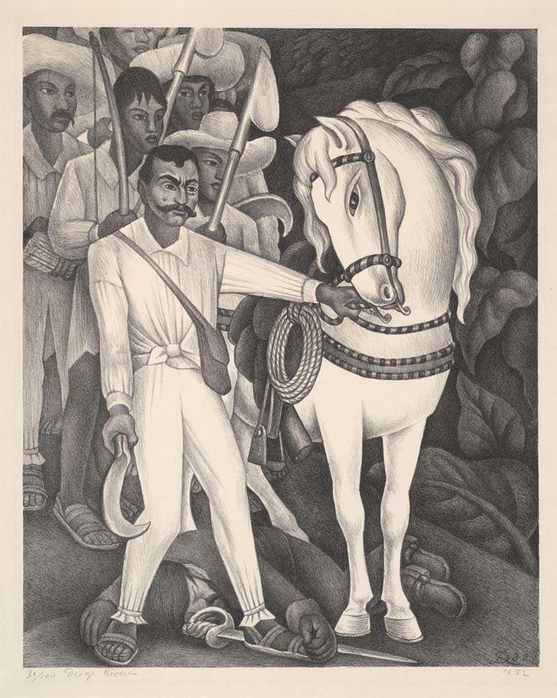 Diego Rivera - Zapata vintage art, modern poster print