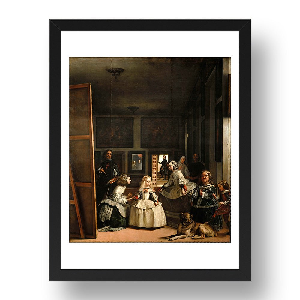 Diego Velázquez - Las Meninas [1656], vintage artwork in A3 (17x13") Black Frame