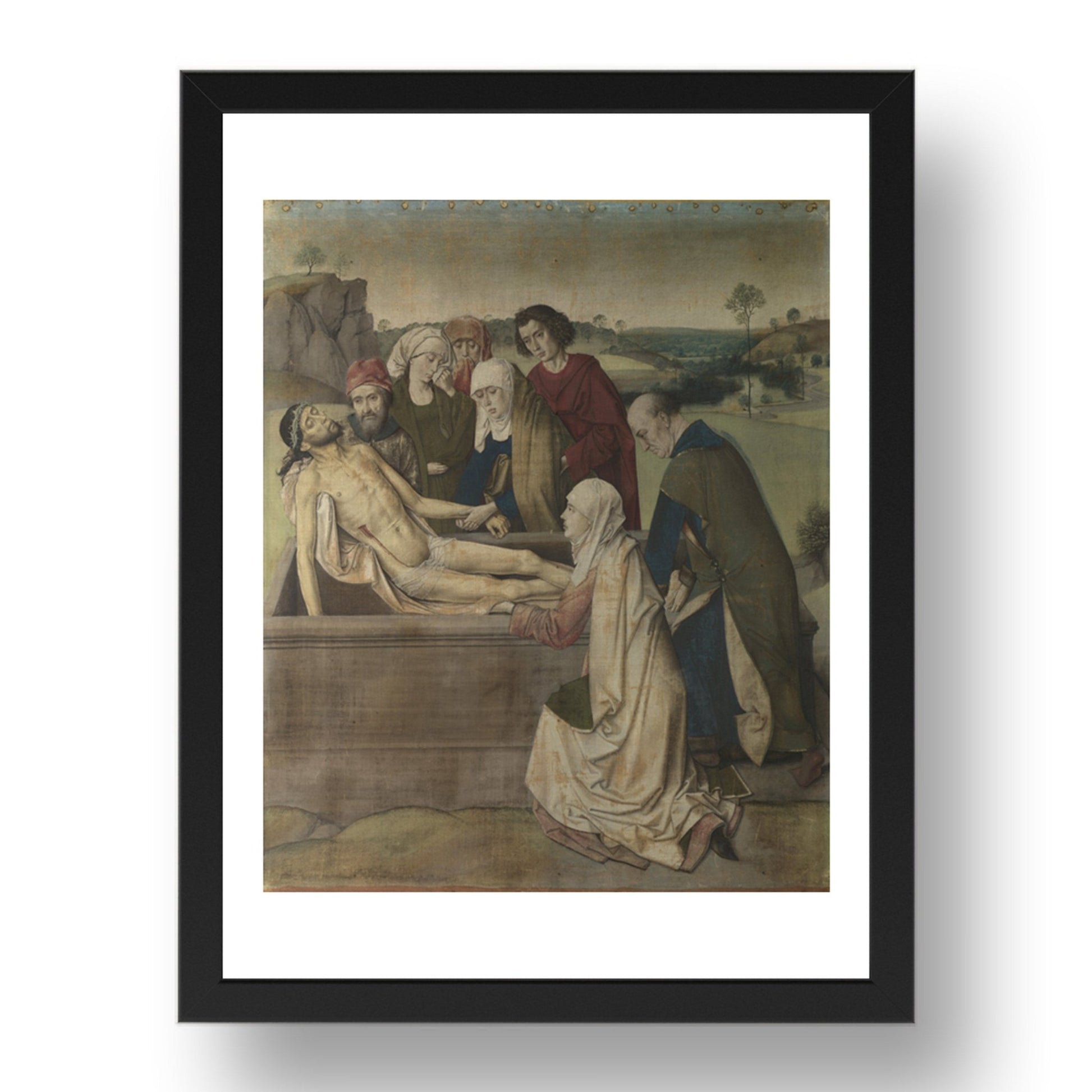 Dirk Bouts: The Entombment, Poster in 17x13"(A3) Frame
