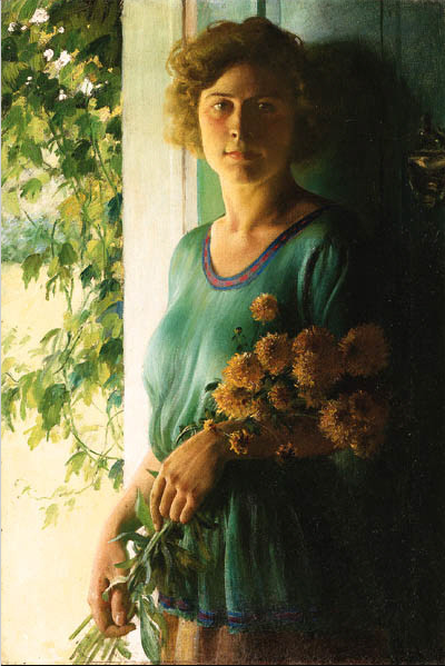 Golden Glow by Charles Courtney Curran,16x12(A3) Poster