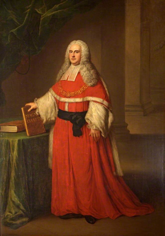 Sir Charles Pratt, vintage artwork by William Hoare, 12x8" (A4) Poster