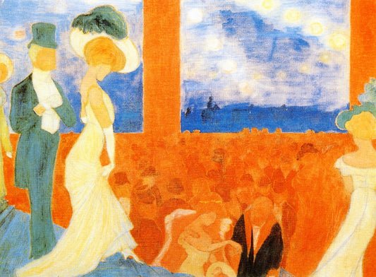 Ballroom, vintage artwork by Marianne von Werefkin, 12x8" (A4) Poster