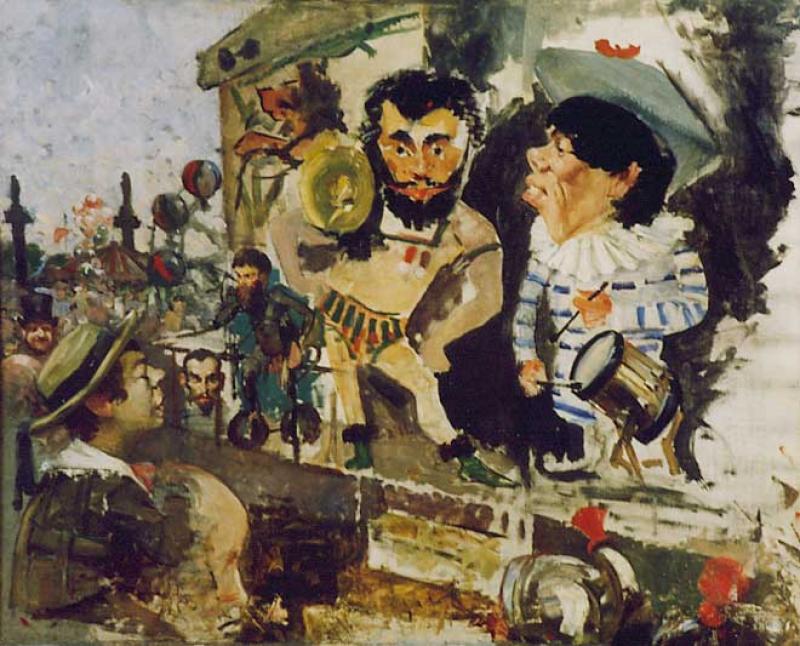 Kasper Theatre, vintage artwork by Akseli Gallen-Kallela, 12x8" (A4) Poster