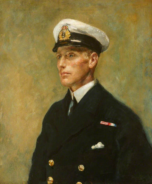 Commander Kenneth Mackenzie Grieve, vintage artwork by Ambrose McEvoy, 12x8" (A4) Poster