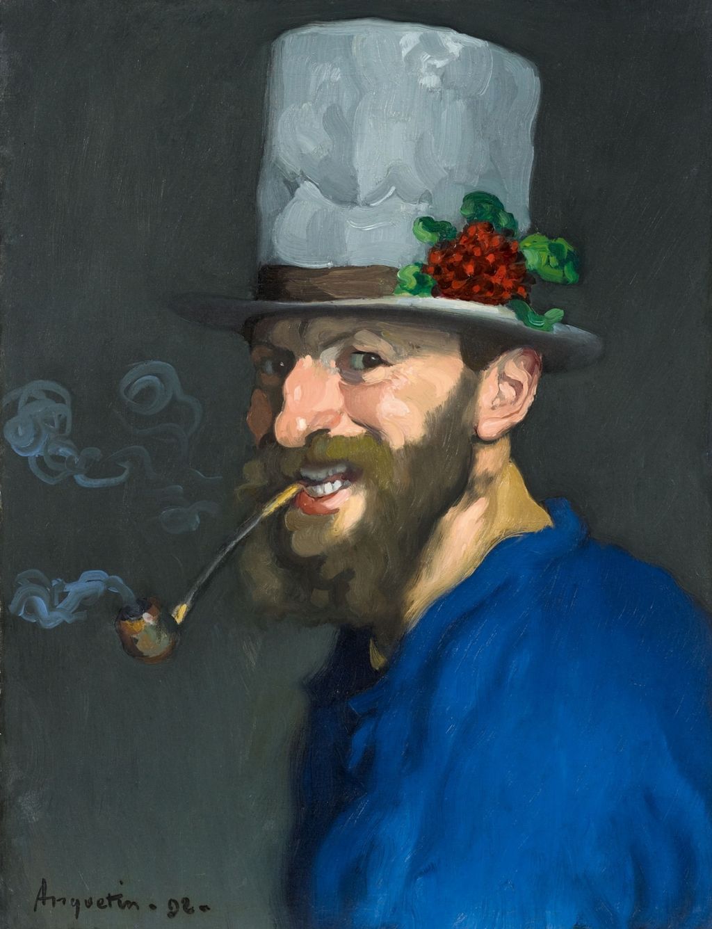 Self-Portrait with Pipe by Louis emile Anquetin,A3(16x12")Poster