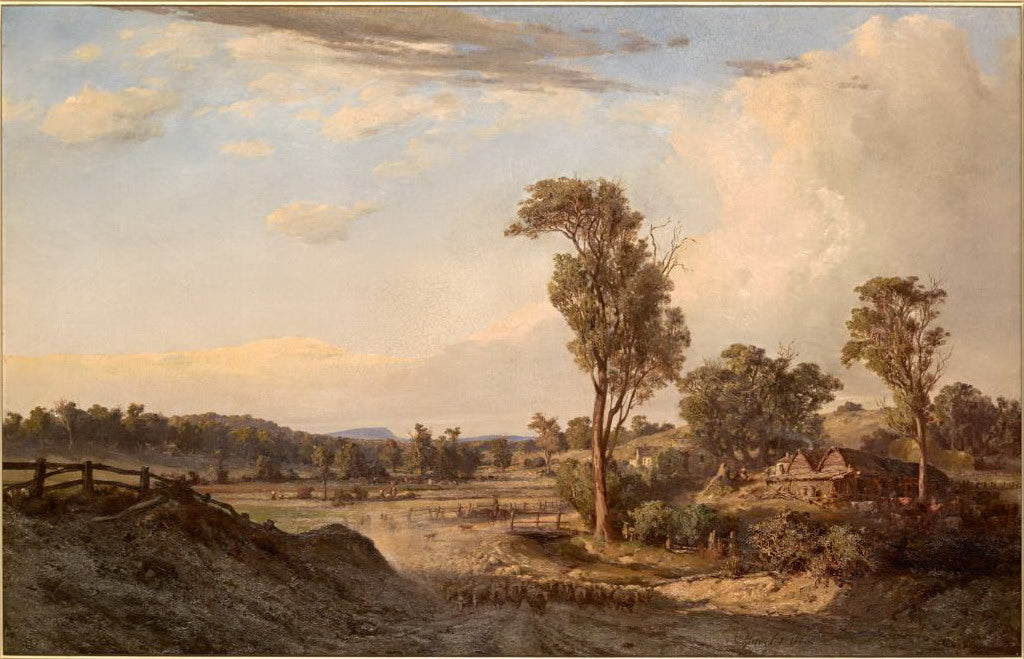Summer Afternoon, Templestowe, vintage artwork by Louis Buvelot, A3 (16x12") Poster Print