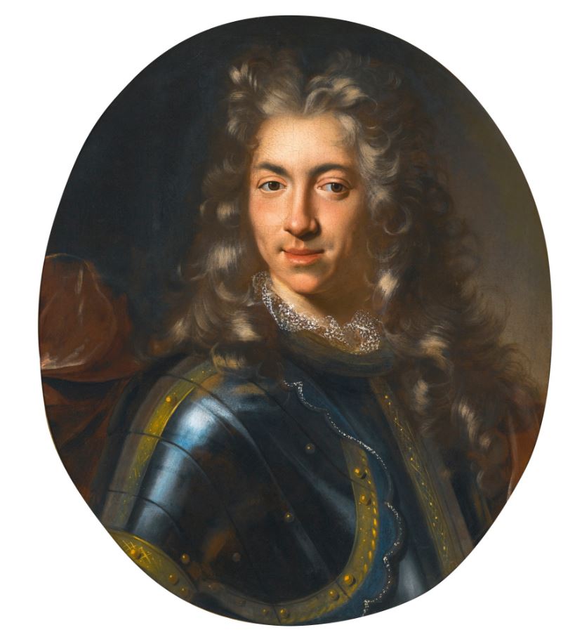 Portrait of a Gentleman Dressed in Armour, vintage artwork by Francesco Solimena, 12x8" (A4) Poster