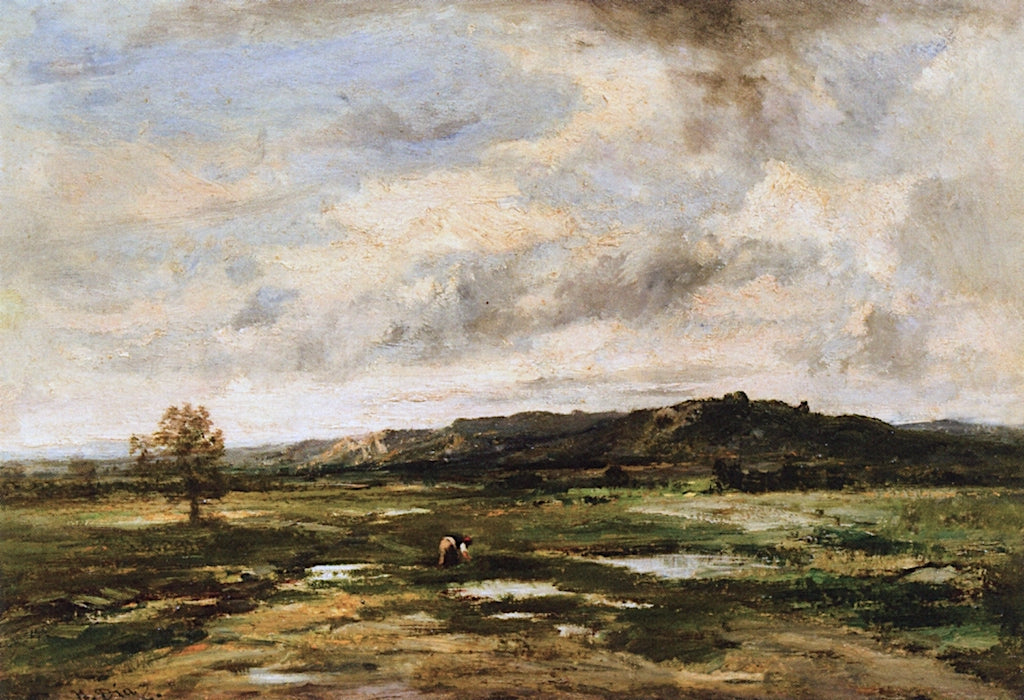 Figure in a Pasture, vintage artwork by Narcisse Dìaz de la Peña, A3 (16x12") Poster Print