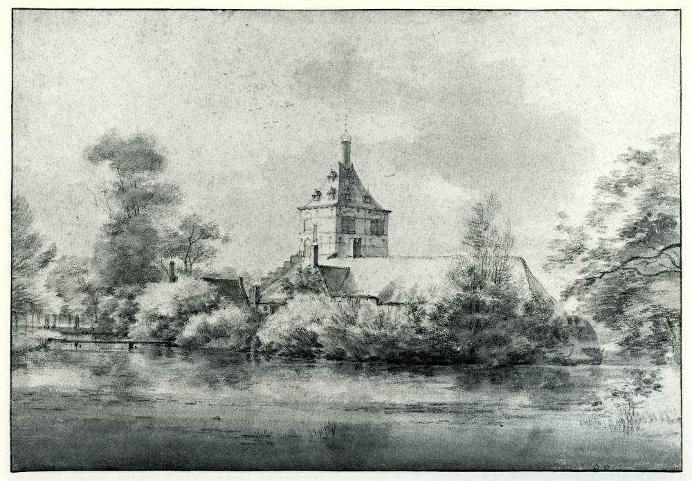 Starrenburg in Schiedam, vintage artwork by Roelant Roghman, 12x8" (A4) Poster