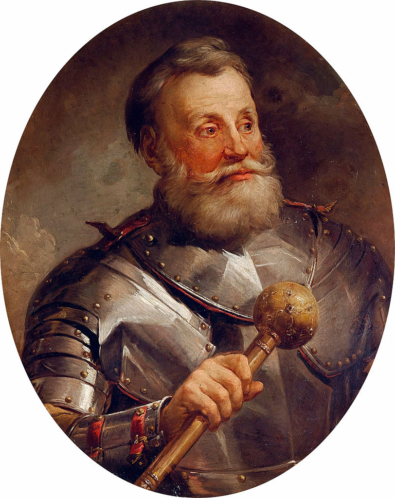 Portrait of Jan Karal Chadkievic, vintage artwork by Marcello Bacciarelli, 12x8" (A4) Poster