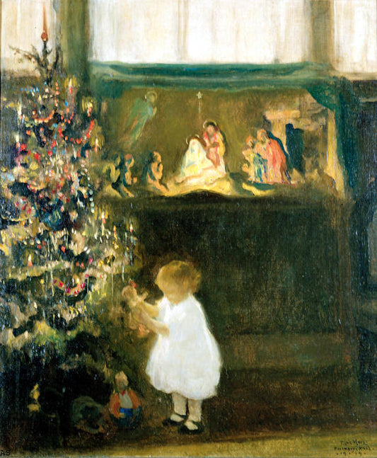 Rosemary’s Christmas, vintage artwork by Francis Luis Mora, 12x8" (A4) Poster