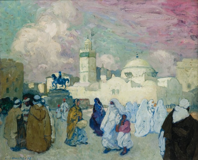 Place du Gouvernement, Algiers by Léon Cauvy,16x12(A3) Poster