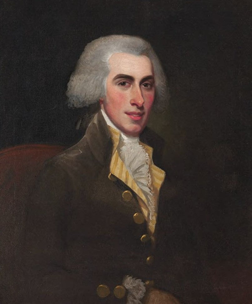 Charles Bulfinch (1763-1844), vintage artwork by Mather Brown, 12x8" (A4) Poster