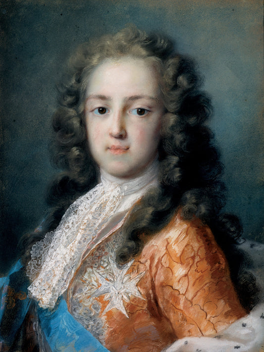 Louis XV of France (1710-1774) as Dauphin, vintage artwork by Rosalba Carriera, 12x8" (A4) Poster