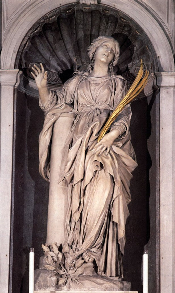 Saint Bibiana, vintage artwork by Gian Lorenzo Bernini, 12x8" (A4) Poster