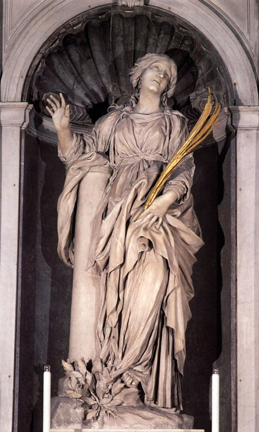 Saint Bibiana, vintage artwork by Gian Lorenzo Bernini, 12x8" (A4) Poster