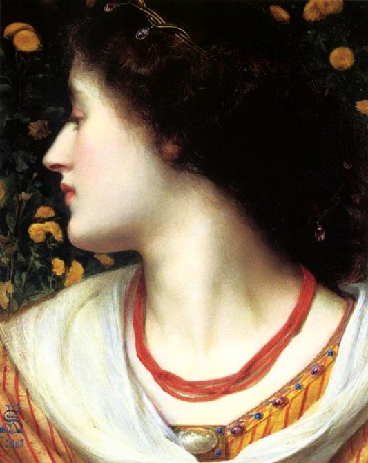 La Belle Isolde, vintage artwork by Anthony Frederick Sandys, 12x8" (A4) Poster