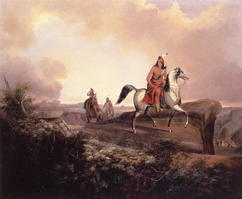 Black Knife, an Apache Warrior, vintage artwork by John Mix Stanley, A3 (16x12") Poster Print