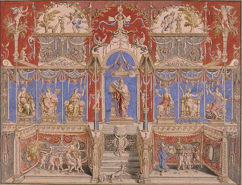 Philosophy (tapestry cartoon), vintage artwork by Noël Coypel I, 12x8" (A4) Poster
