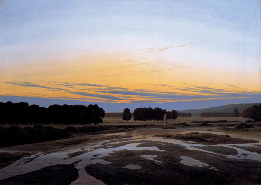The Grosse Gehege near Dresden, vintage artwork by Caspar David Friedrich, 12x8" (A4) Poster