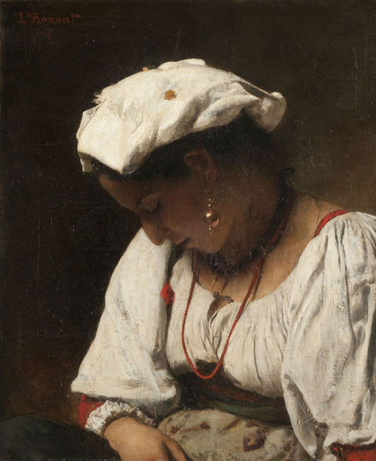 The victim, vintage artwork by Leon Joseph Florentin Bonnat, 12x8" (A4) Poster