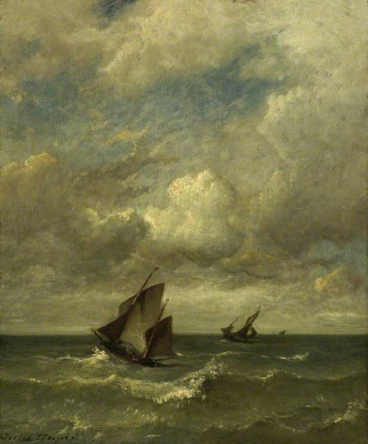Shipping in a Breeze, vintage artwork by Jules Dupre, A3 (16x12") Poster Print