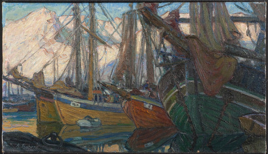 A Quiet Evening. Study from North Norway, vintage artwork by Anna Boberg, 12x8" (A4) Poster