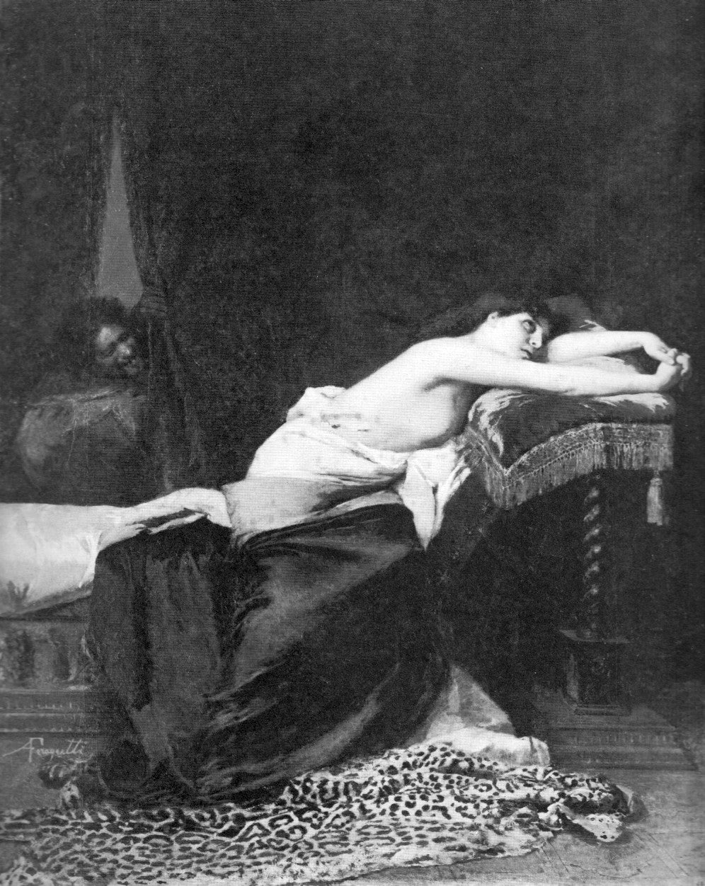 Jus primae noctis, vintage artwork by Adolfo Feragutti Visconti, 12x8" (A4) Poster