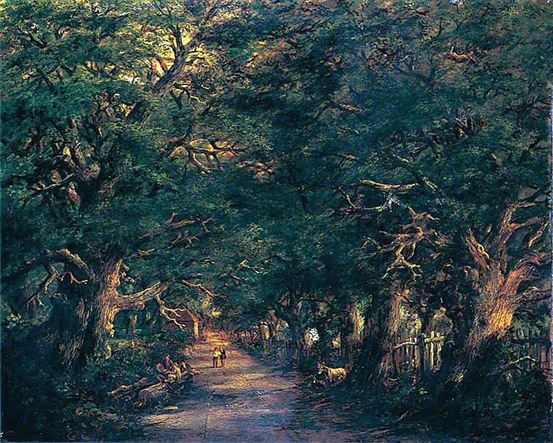 Christchurch Park, vintage artwork by Robert Burrows, A3 (16x12") Poster Print