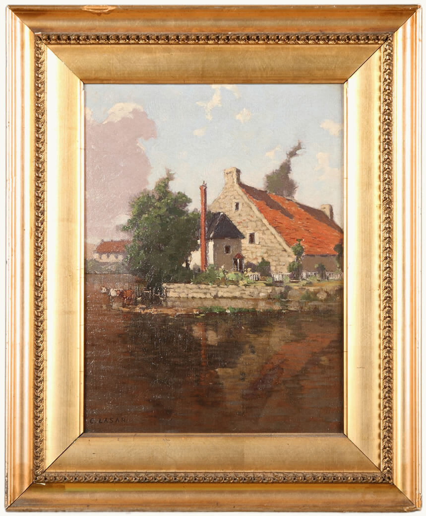 The Old Mill at Salleport, vintage artwork by Charles Augustus Lasar, 12x8" (A4) Poster