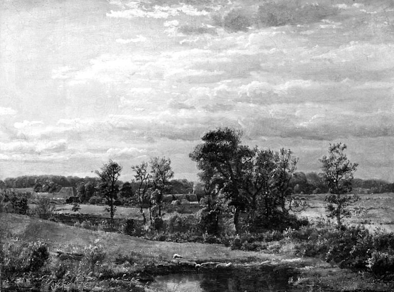 Landscape with a Bog, vintage artwork by Dankvart Dreyer, A3 (16x12") Poster Print
