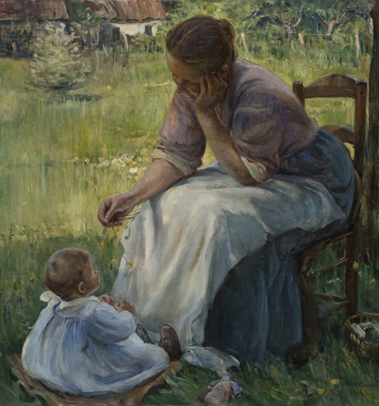 Meditation (Sous les Arbres) by Elizabeth Nourse,A3(16x12")Poster