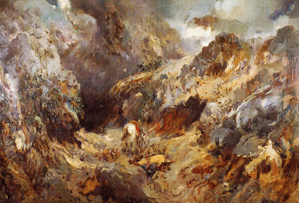 Paisaje con Figuras by Jose Navarro llorens,A3(16x12")Poster