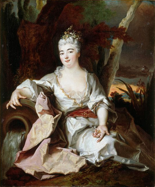 Elisabeth Charlotte von der Pfalz, vintage artwork by Nicolas de Largillière, 12x8" (A4) Poster